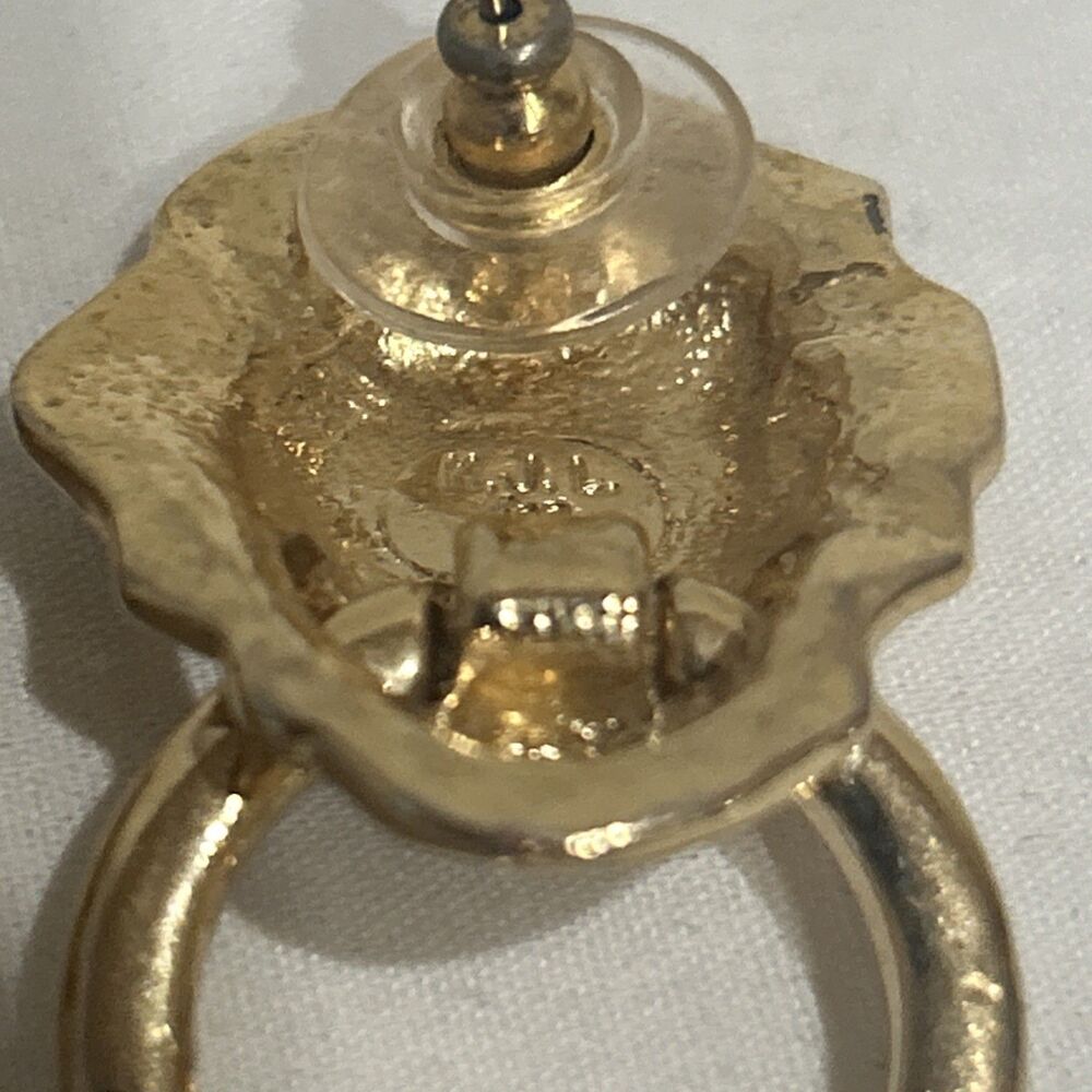 Vintage K.J.L. (Kenneth Jay Lane) for Avon Lion Earrings - Picture 7 of 11